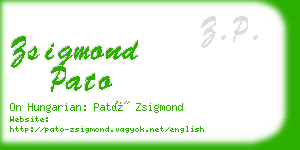 zsigmond pato business card